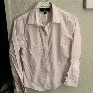 C. Wonder Pink Patterned Button Down Shirt Women’s Small Long Sleeve Blouse
